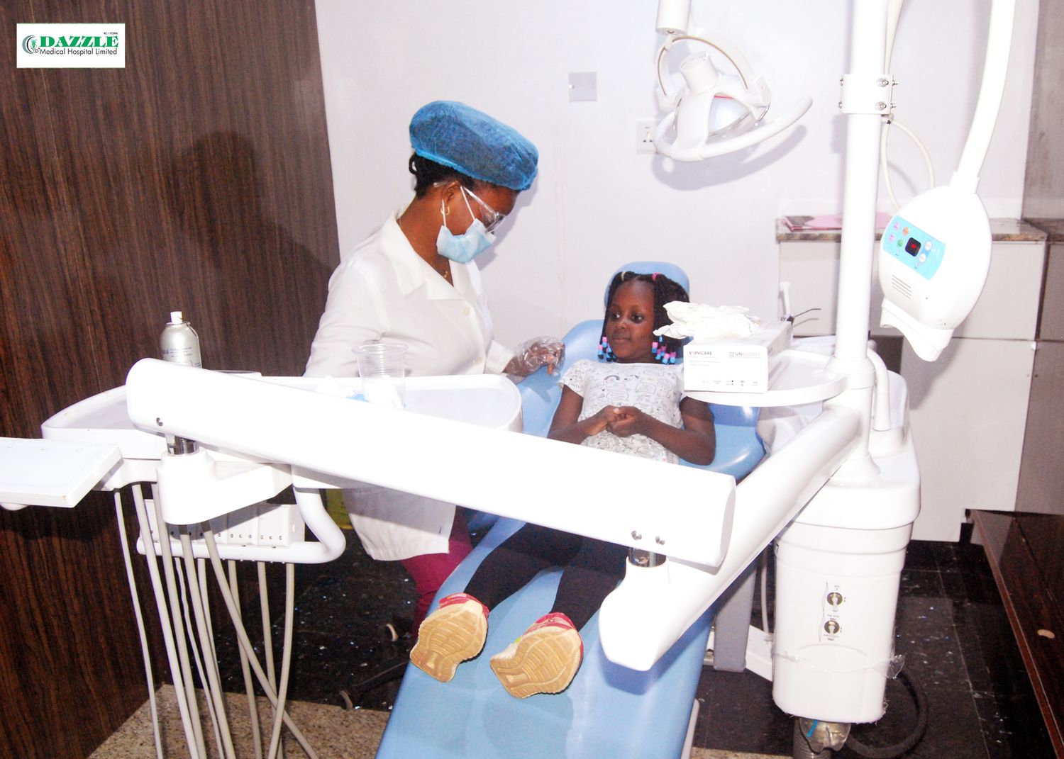 Modern treatment room at Dazzle Dental in Wuse 2, Abuja